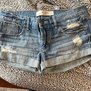 Distressed Jean shorts